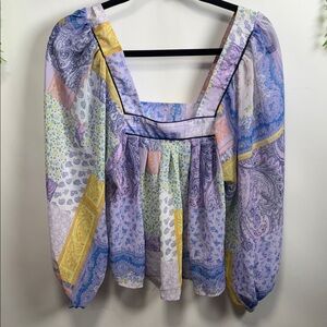 ASOS Multicolor Patchwork Blouse